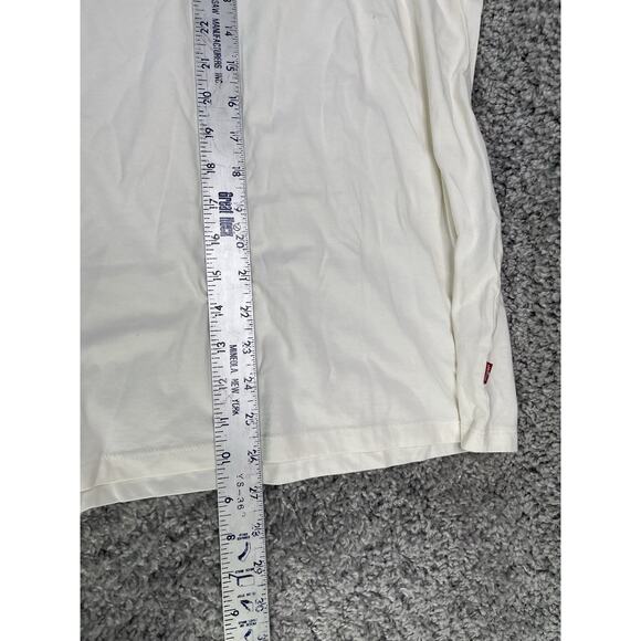 Levis Mens Classic Graphic Tshirt Standard Tan Color Size Large Blue Logo - Picture 4 of 12